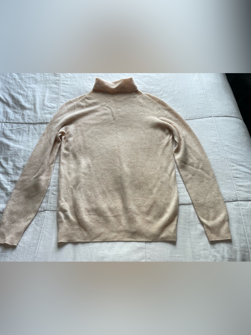 Peach Turtleneck 100% Superfine Merino Wool Sweater‎ Small Chic Classic Preppy